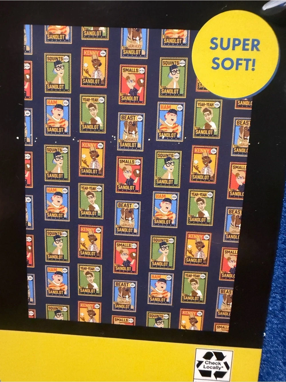 The Sandlot Plush Throw Blanket - Blue Multi-Character Design